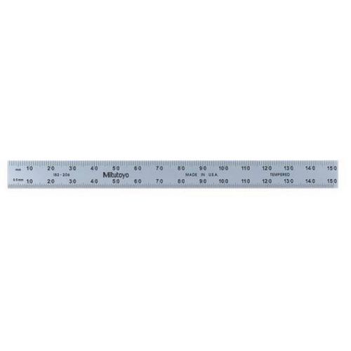 Mitutoyo 182-206 rigid steel rule - size: 6&#034;, width: 3/4&#034; for sale
