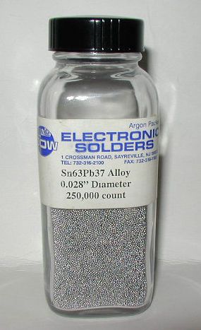 250,000 solder spheres for bga 0.028&#034; diameter sn63 for sale