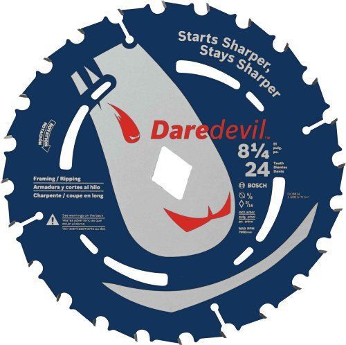 Bosch dcb824 daredevil 8-1/4-in 24-tooth framing ripping circular saw blade for sale