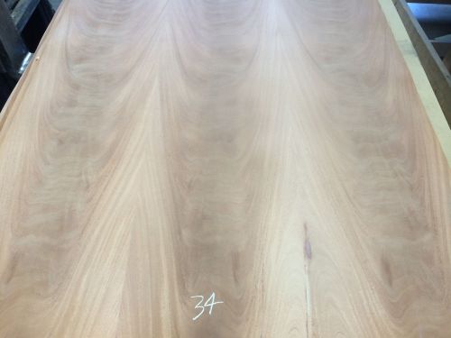 Wood Veneer Crotch Mahogany 48x56 1pcs total 3-ply Wood Backed &#034;EXOTIC&#034; CRLM34