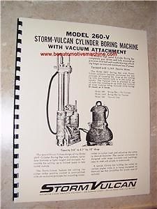 Storm Vulcan 260-V Boring Bar Instruction Manual