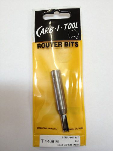 CARB-I-TOOL T 1408 M 8mm x  1/2 ” SOLID CARBIDE STRAIGHT CUT ROUTER BIT