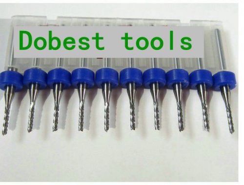 10pcs pcb cutters end mill engraving cnc router tool bits 1/8 1.6mm for sale