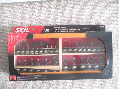 SKILL 30 PC CARBIDE TIPPED ROUTER BIT SET 91030 ONLY 1 BIT WAS USED
