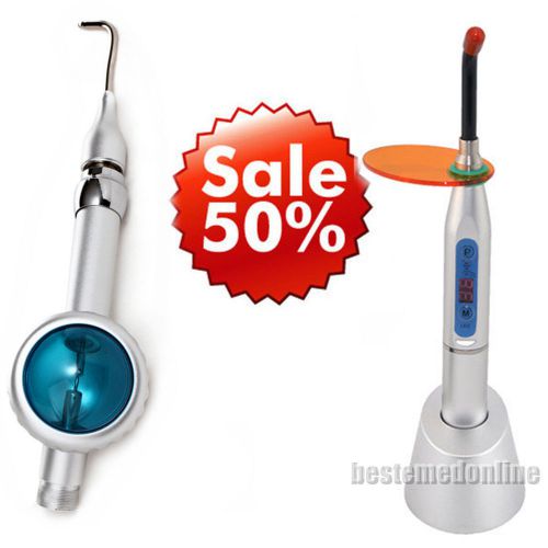 Dental Wireless Cordless Curing Light Lamp + Air Polisher Teeth Polishing Prophy