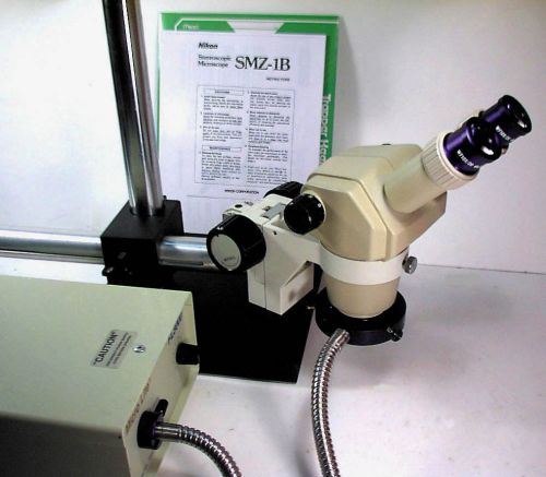 Newly refurbished nikon smz-1b stereozoom microscope with manual smz1b for sale