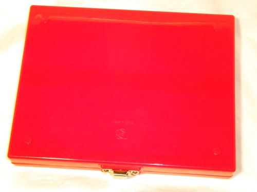 Fisherbrand foam lined 100-place slide box, red for sale