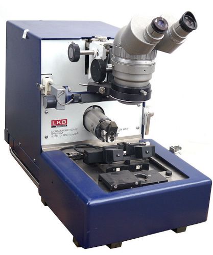 Lkb bromma ultrotome 2128 ultra microtome cutting system+olympus microscope head for sale
