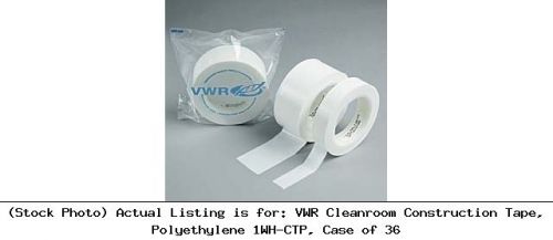 VWR Cleanroom Construction Tape, Polyethylene 1WH-CTP, Case of 36: CTP-1WH