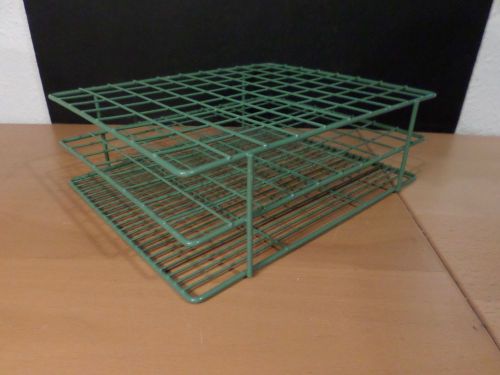 Vwr green epoxy-coated wire 80-position 20mm test tube rack holder support for sale