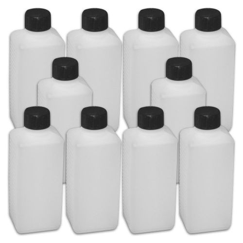 10x Empty polyethyene flask 250 ml with screw cap, cream bottle (10x22008)