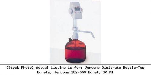 Jencons digitrate bottle-top burets, jencons 182-000 buret, 30 ml for sale