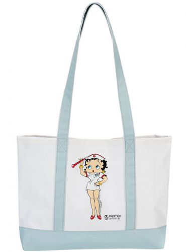 Large canvas tote bag in Betty Boop &#034;Too Hot&#034; Design
