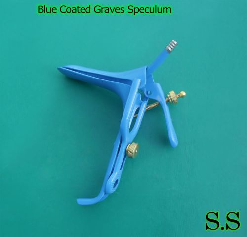 3 Blue Coated Leep Graves Vaginal Speculum (S.M.L)