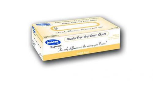 Case (1000) invacare vinyl exam gloves xl powder &amp; latex free non-sterile for sale