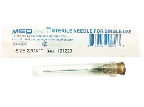 22G x 1&#034; Needles Case of 500 Pcs Hypodermic Needle Sterile Medint
