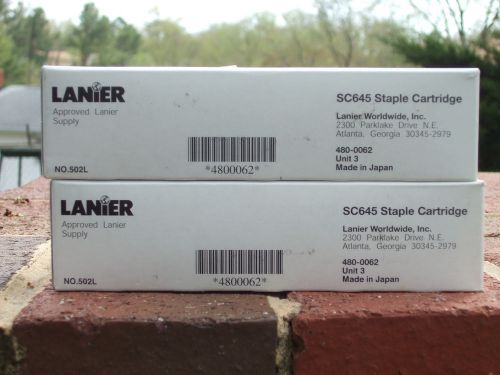 2 BOXES LANIER SC645 STAPLES ( EA. BOX PK. 3 CART. )