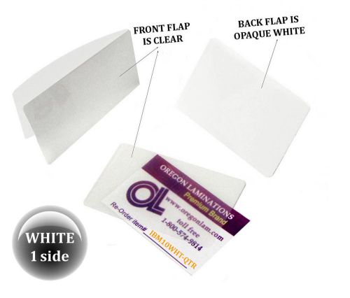 White/clear ibm card laminating pouches 2-5/16 x 3-1/4 qty 25 for sale