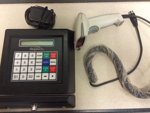 Shoptech E2 time clock and bar code scanner  (one unit only)