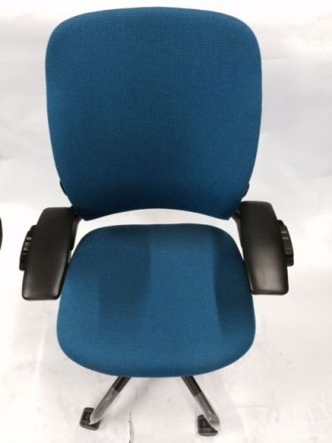 STEELCASE BLUE FABRIC LEAP V2 TASK CHAIR
