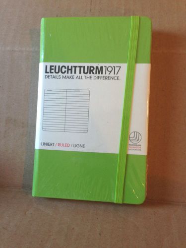 LEUCHTTURM RULED NOTEBOOK 9x14cm Green Hardcover