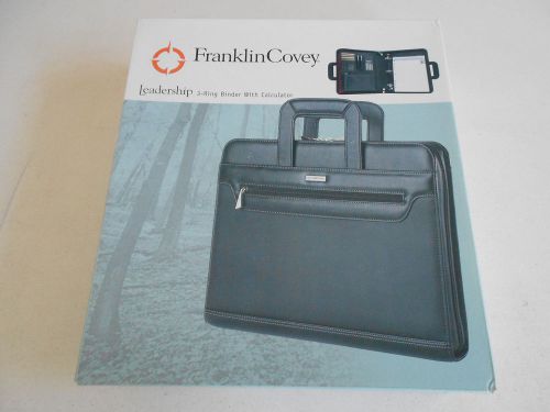 FranklinCovey Leadership 3 Ring Organizer Binder with Calculator - New