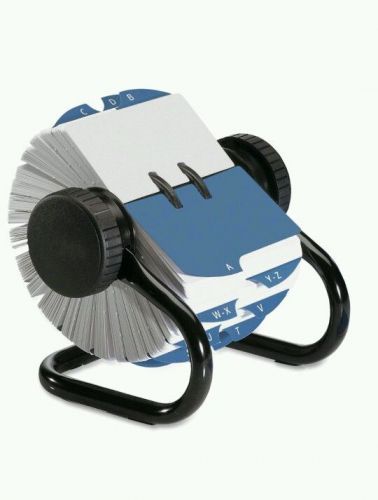 Rolodex Open Rotary Card File with 500 2 1/4 x 4 Inch Cards and 24 Guides New