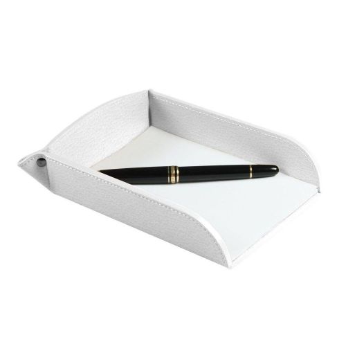LUCRIN - Small A6 Paper holder - Granulated Cow Leather - Snow White