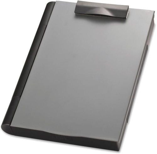 Recycled Double Storage Clipboard/forms Holder Plastic Gray/black 83357