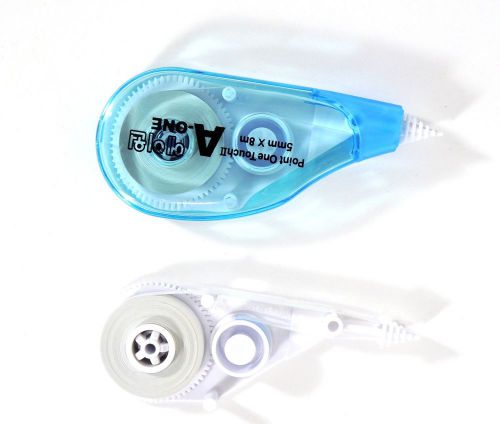 A-One Lot of 2 White Correction Tape with Refill 8m X 5mm Office Stationery