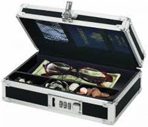 Vaultz Medicine Case with Combination Lock, 8.25 x 5 x 2.5 Inches, Black