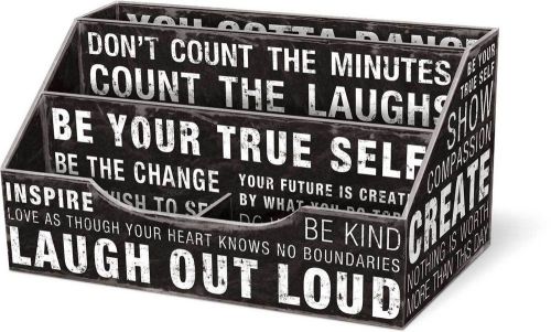 Punch Studio Everyday Home Office Desk Caddy Organizer - Inspired Words 44802