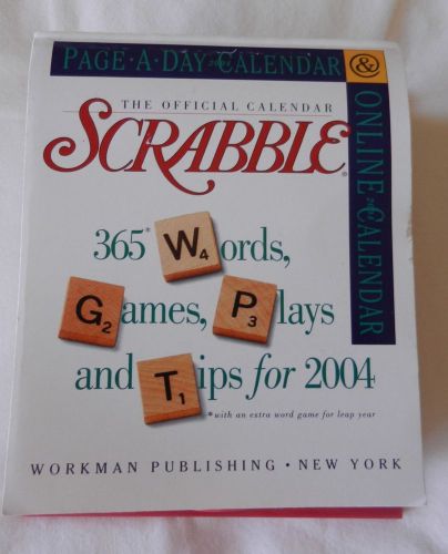 The Official Scrabble Desk Calendar Words Games Plays Tips for 2004