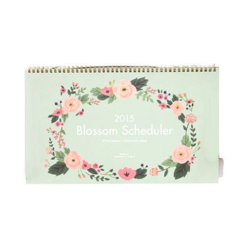 2015 Blossom scheduler planner mint color 374 x 226 mm