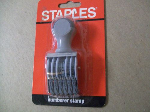 STAPLES NUMBERER STAMP - #2 (5mm) - 6 NUMBERED BANDS (SEALED, NIP, 2002