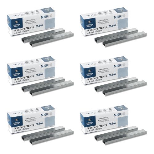 Lot of 30,000 1/4&#034; standard chisel point staples, 6 boxes of 5k, bsn65649 for sale
