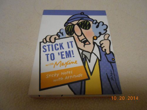 NEW HALLMARK STICK IT TO &#039;EM! MAXINE STICKY NOTES WITH ATTITUDE GIFT BOOK NWT SS