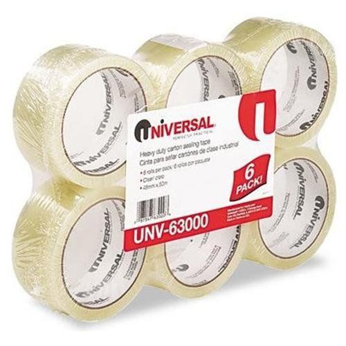 Universal Office Products 63000 Box Sealing Tape, 2&#034; X 55 Yards, 3&#034; Core, Clear,