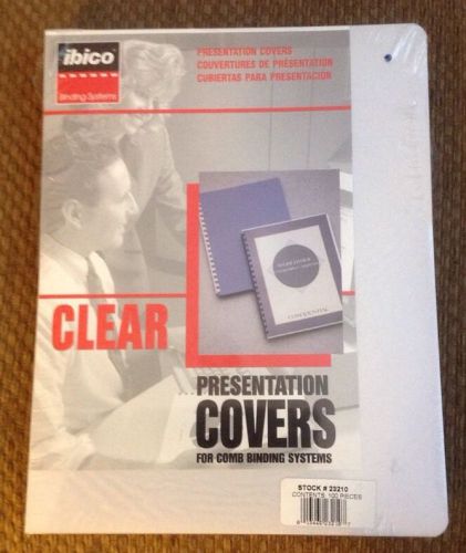 IBICO Clear Presentation Covers for Comb Binding Systems (100 Sheets) #23210