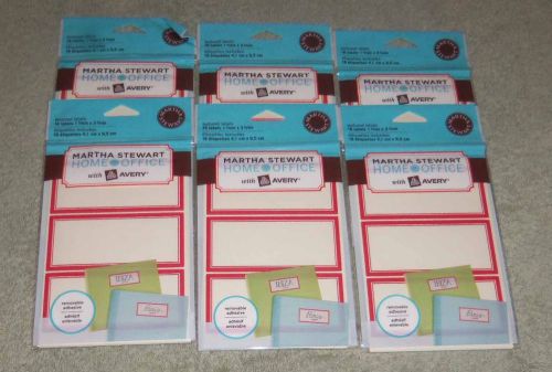 LOT 6 Packages 108 Martha Stewart 72440 Home Office Avery Red Removable Labels