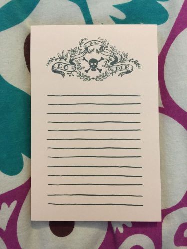 NWOT Rifle Paper Co. Do Or Die Notepad
