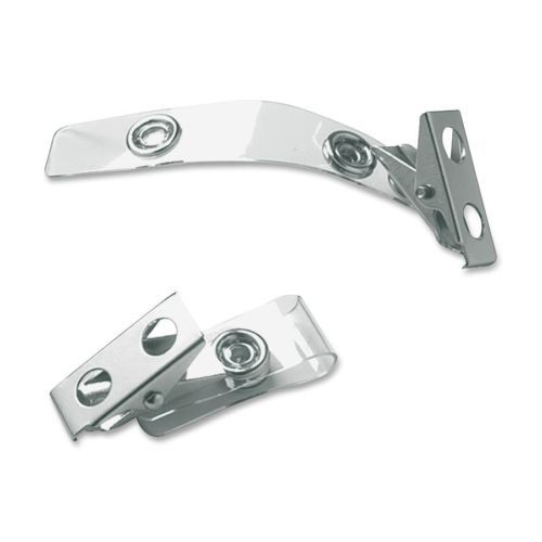 Baumgartens id strap clip adaptor - 0.4&#034; - vinyl - 12 / pack - clear (bau68012) for sale