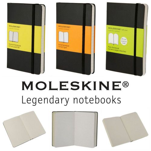 Moleskine Notebooks Ruled Plain Square Note Book Writing Black Journal Moleskin