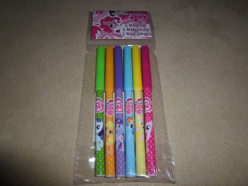 Set Of 6 My Little Pony Color Markers By Hasbro~For Ages 4 &amp; Up, NEW IN PACKAGE!