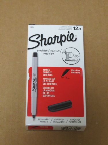 Box of 12 sharpie # 37001 ultra fine black markers for sale
