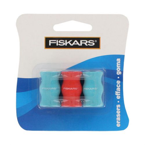3 Fiskars Pencil Grip/ Eraser