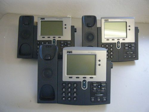 Lot of 3 Cisco IP Business Phones 1x 7941 &amp; 2x 7940   For Parts or Repair