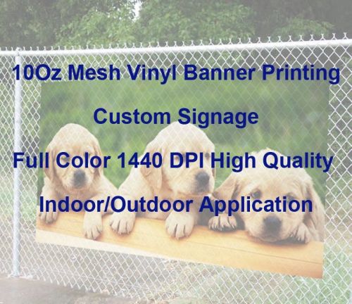 10Oz Mesh Vinyl Full Color Custom Signage Banner Printing 1440DPI High Quality