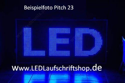 LED Laufschrift Lauftext Outdoor Display 149x27cm Blau Datum Anzeige Temperatur