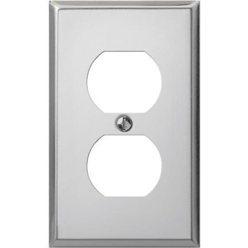 Polished Chrome Duplex Outlet Wall Plate-CHR OUTLET WALL PLATE